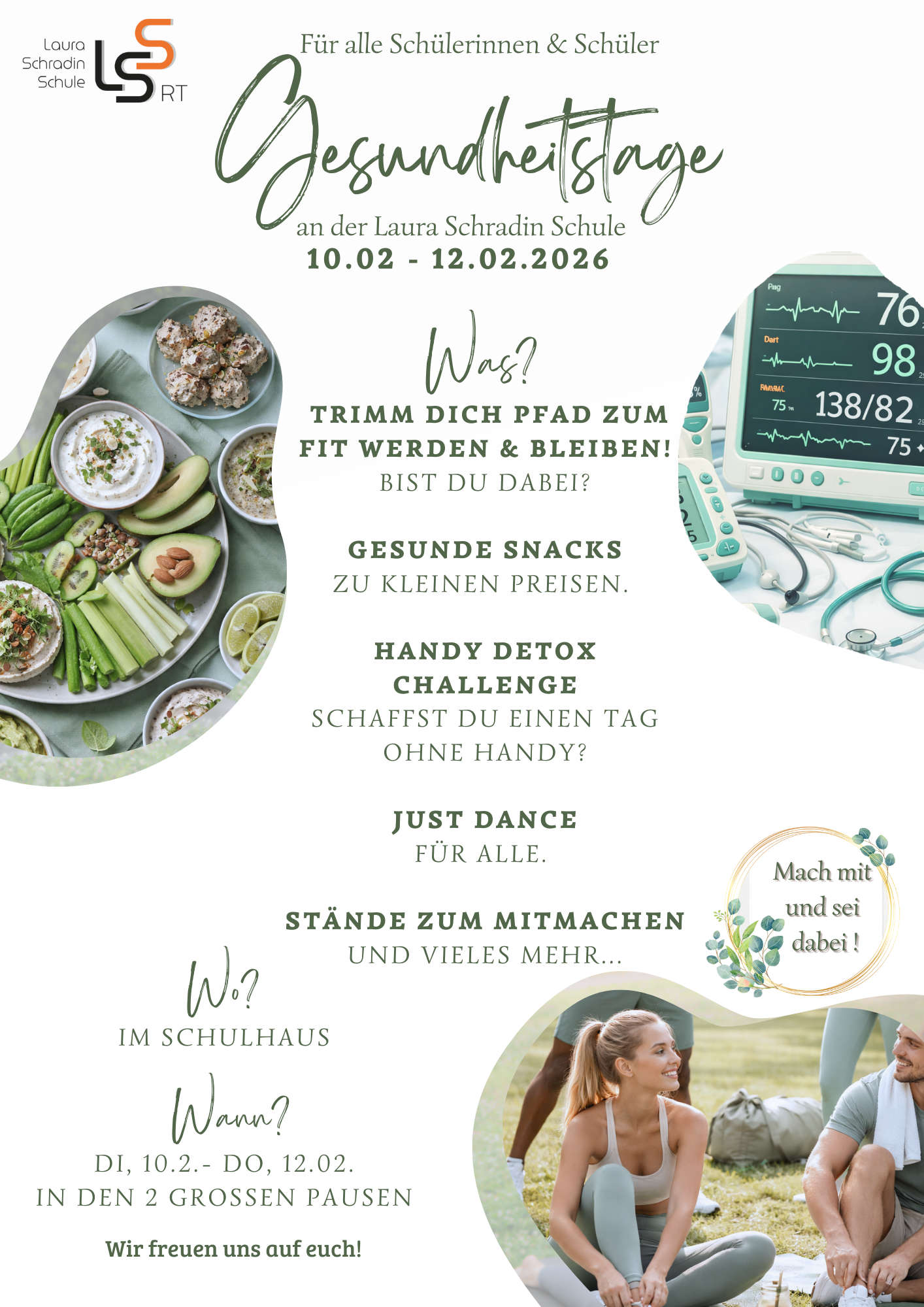 Gesundheitstage an der LSS in den zwei großen Pausen vom 10.2. bis 12.2.2026